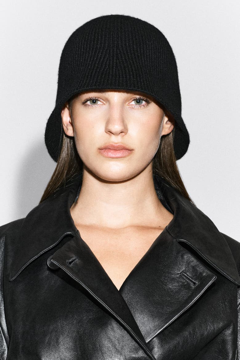 Merino Wool Bucket Hat, Alternate, color, BLACK