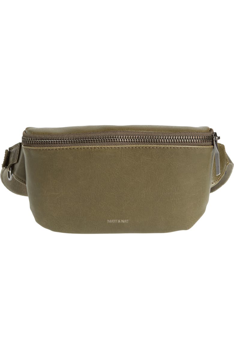 Matt
Nat Vie Faux Leather Belt Bag, Main, color, Olive