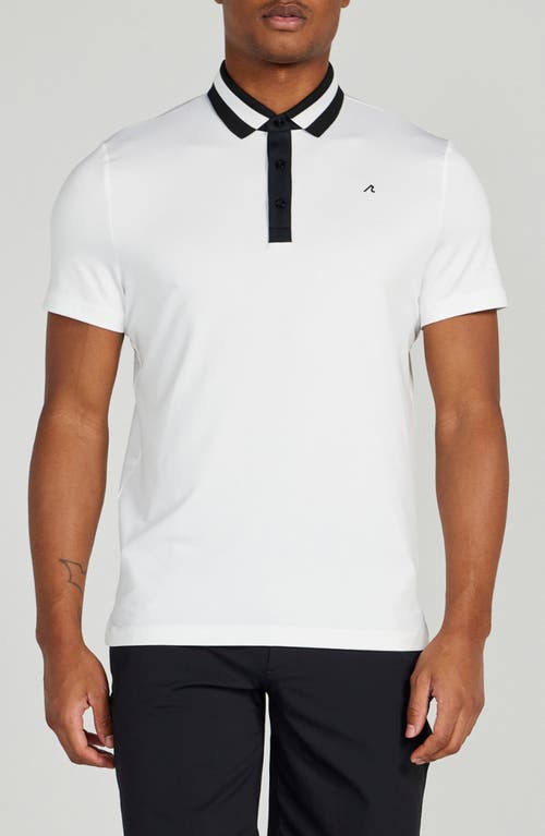 Redvanly Batson Performance Golf Polo in Bright White 