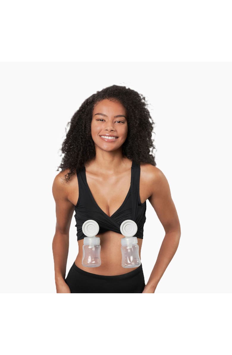 LARKEN X Nursing + Hands - Free Pumping Bra Bundle, Alternate, color, Stone + Black