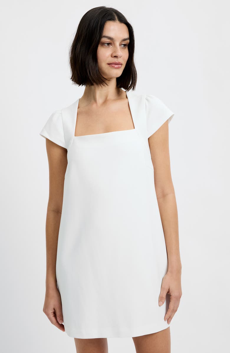 French Connection Whisper Cap Sleeve Shift Minidress, Alternate, color, Summer White