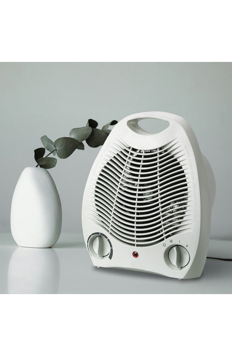 Optimus Portable Fan Heater with Thermostat in White, Alternate, color, White