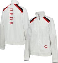 G-III 4HER BY CARL BANKS Women's G-III 4Her by Carl Banks White Cincinnati Reds Red Flag Full-Zip Track Jacket