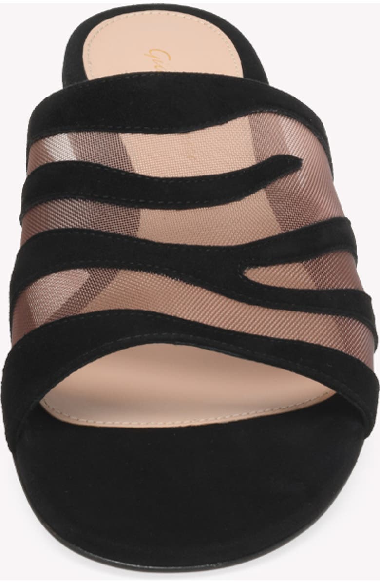 Gianvito Rossi Tigra Sandals, Alternate, color, Black Fabric And Suede