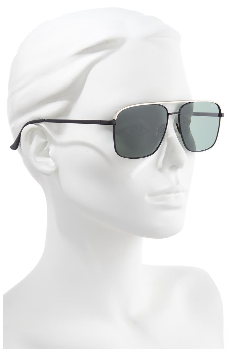 Australia Poster Boy 60mm Polarized Square Sunglasses, Alternate, color, MATTE GOLD BLACK/ GREEN