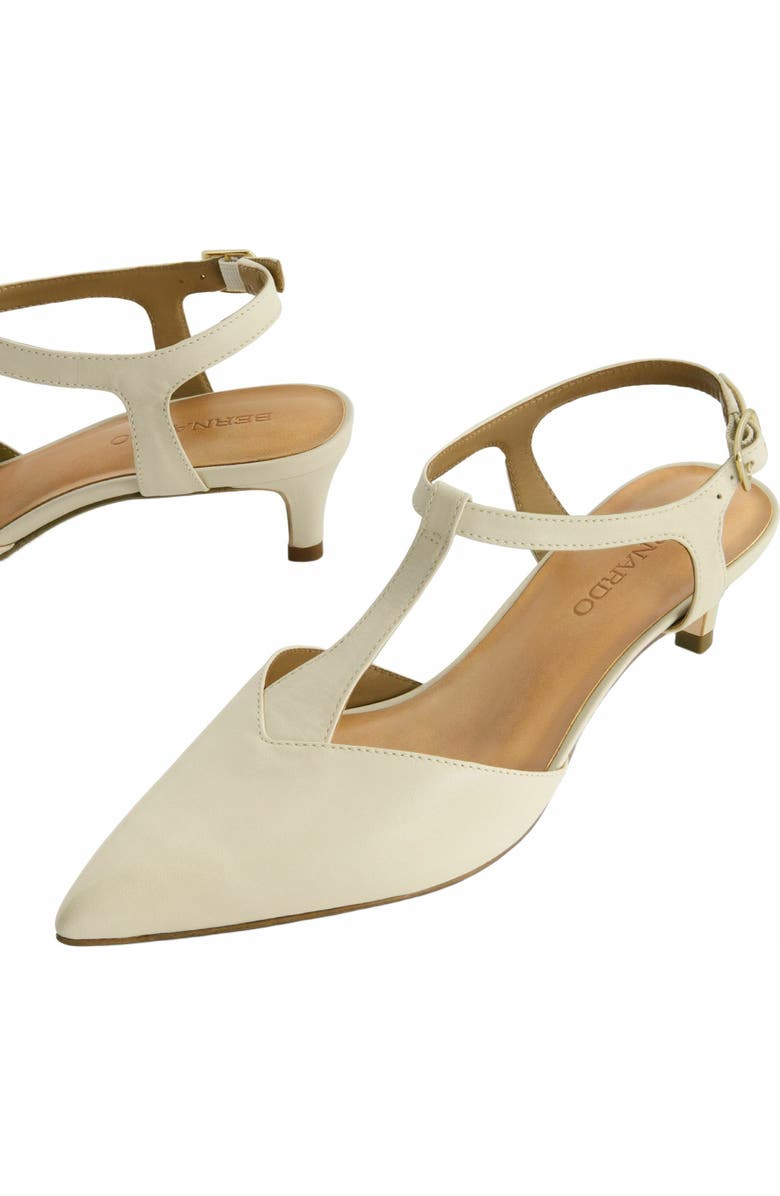 Bernardo Footwear Malta Slingback Kitten Pump, Alternate, color, Eggshell
