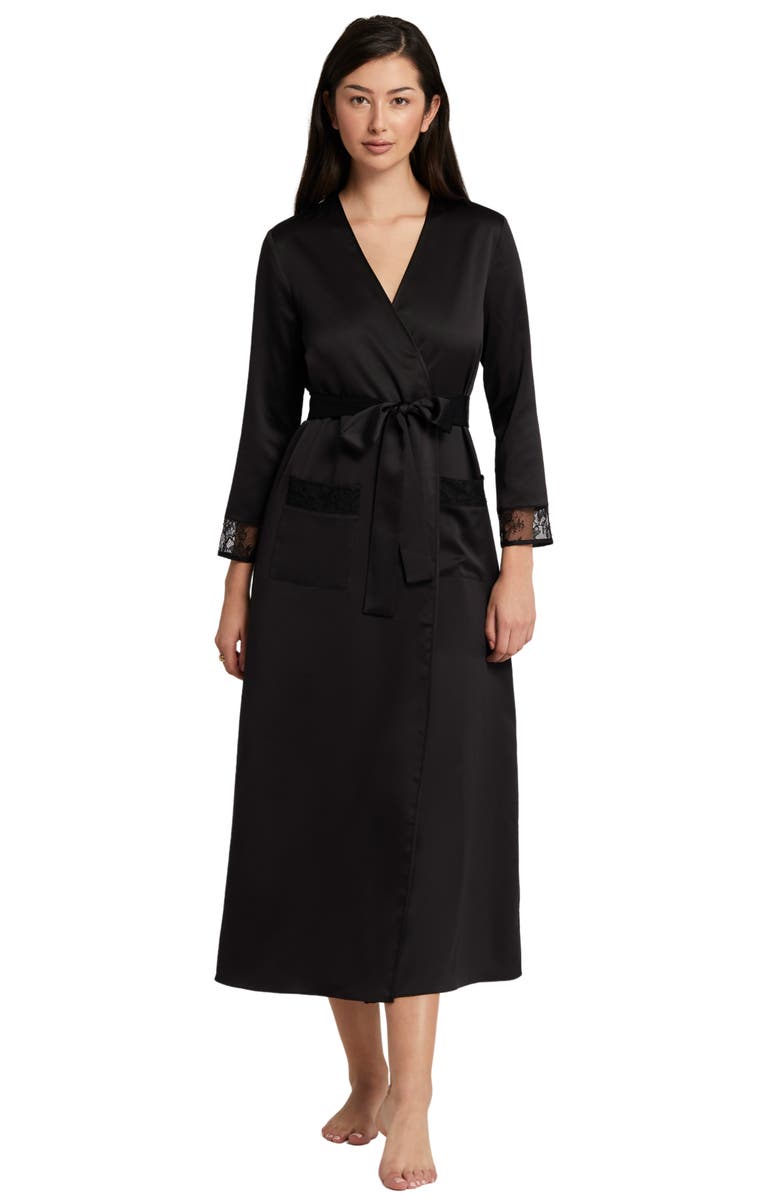 Rya Collection Serena Charmeuse Robe, Alternate, color, 
