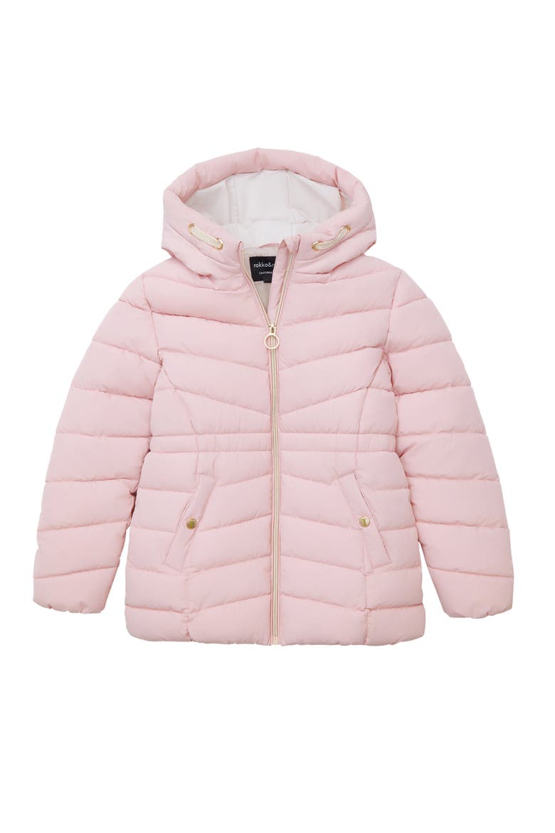 Kids' Shower Resistant Puffer Jacket, Alternate, color, Soft Pink