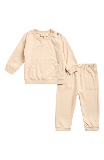 Jessica Simpson Knit Sweatshirt & Joggers Set In White