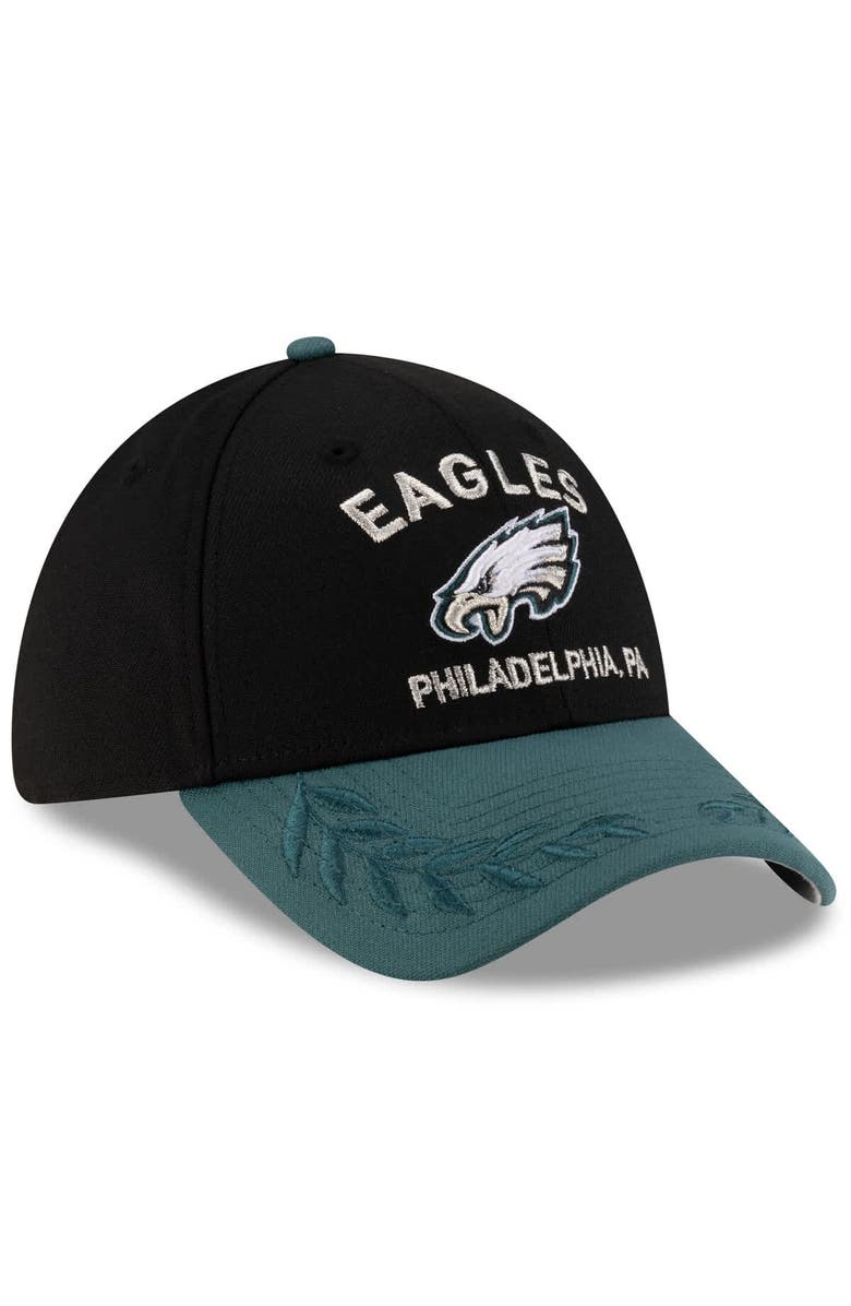 New Era Men's New Era Black/Midnight Green Philadelphia Eagles 2025 NFL Draft 39THIRTY Flex Hat, Alternate, color, Black