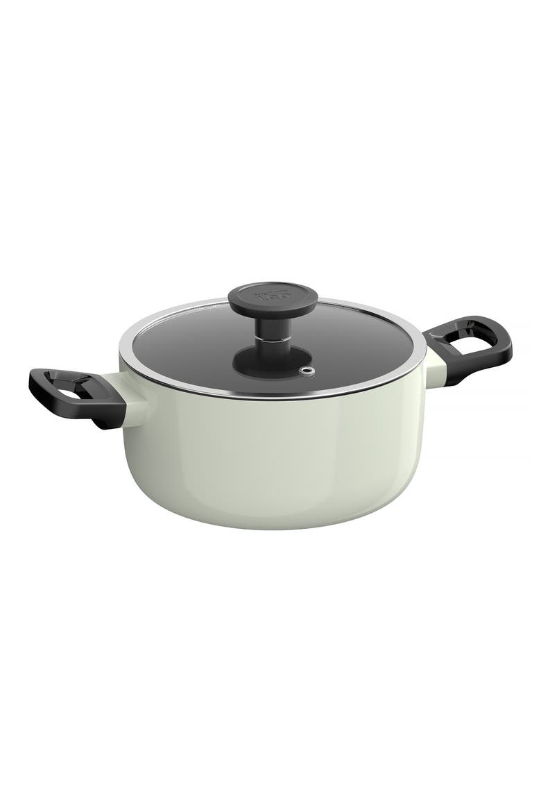 Leo Glint 7-Piece Cookware Set, Alternate, color, SAGE