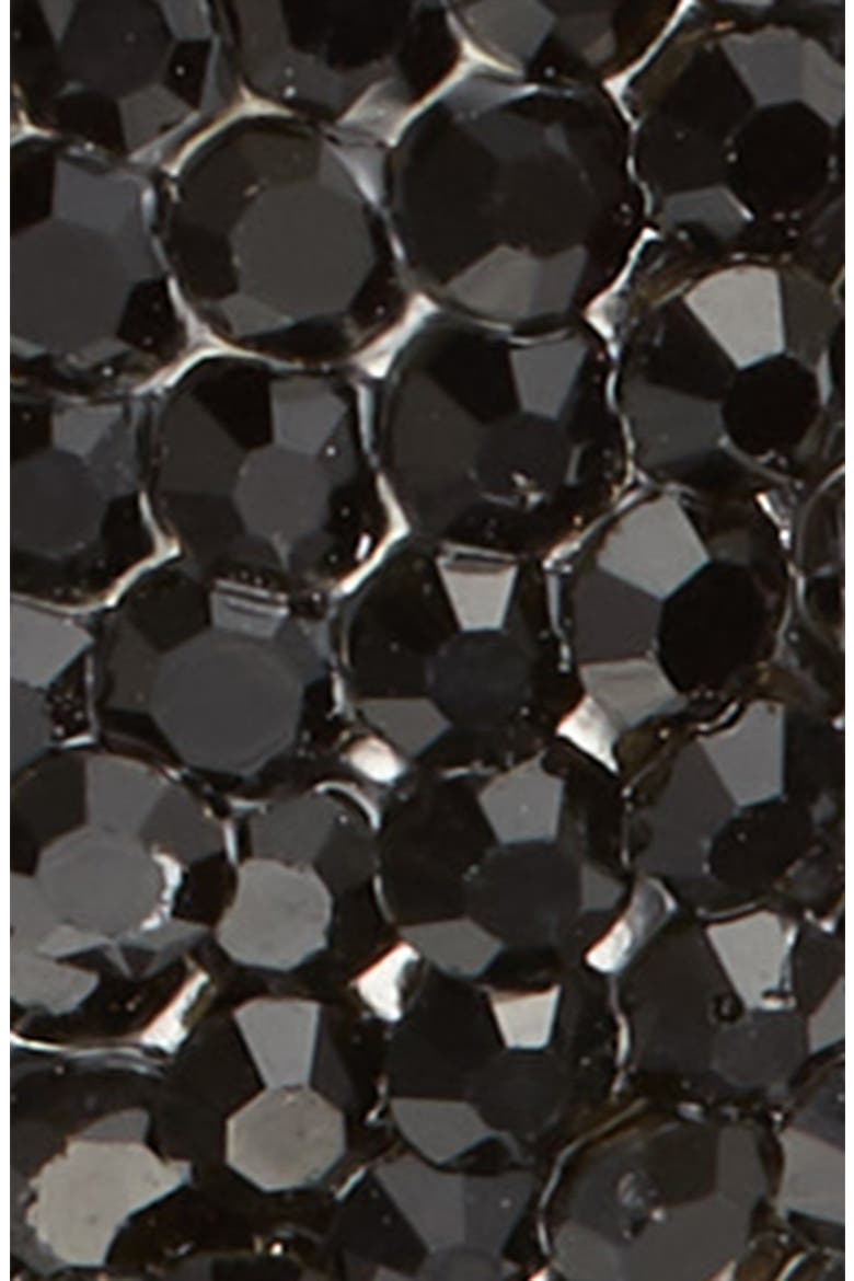 Crystal Bow Ponytail Holder, Alternate, color, BLACK