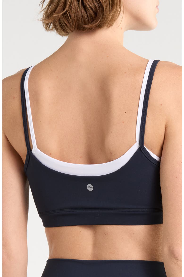 Superflex Elysian Double Layer Sports Bra, Alternate, color, SKY CAPTAIN/ WHITE
