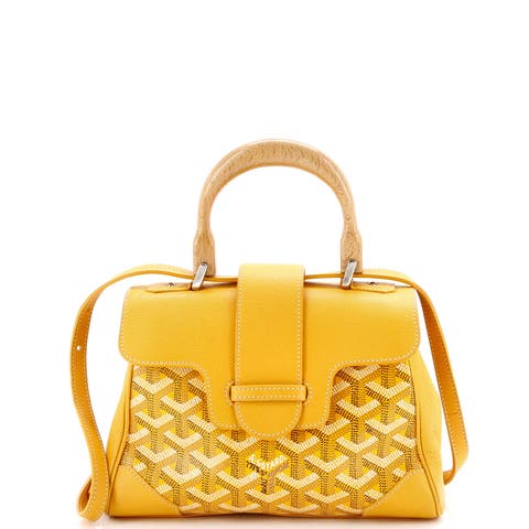 Saigon Top Handle Bag Coated Canvas with Leather Mini