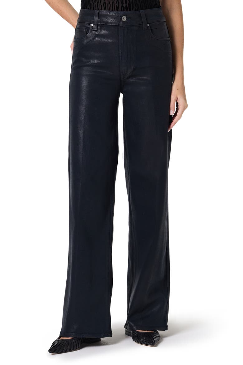 Sasha Coated High Waist Wide Leg Jeans, Main, color, NAVY SEASCAPE LUXE COATING