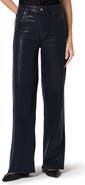 PAIGE Sasha Coated High Waist Wide Leg Jeans