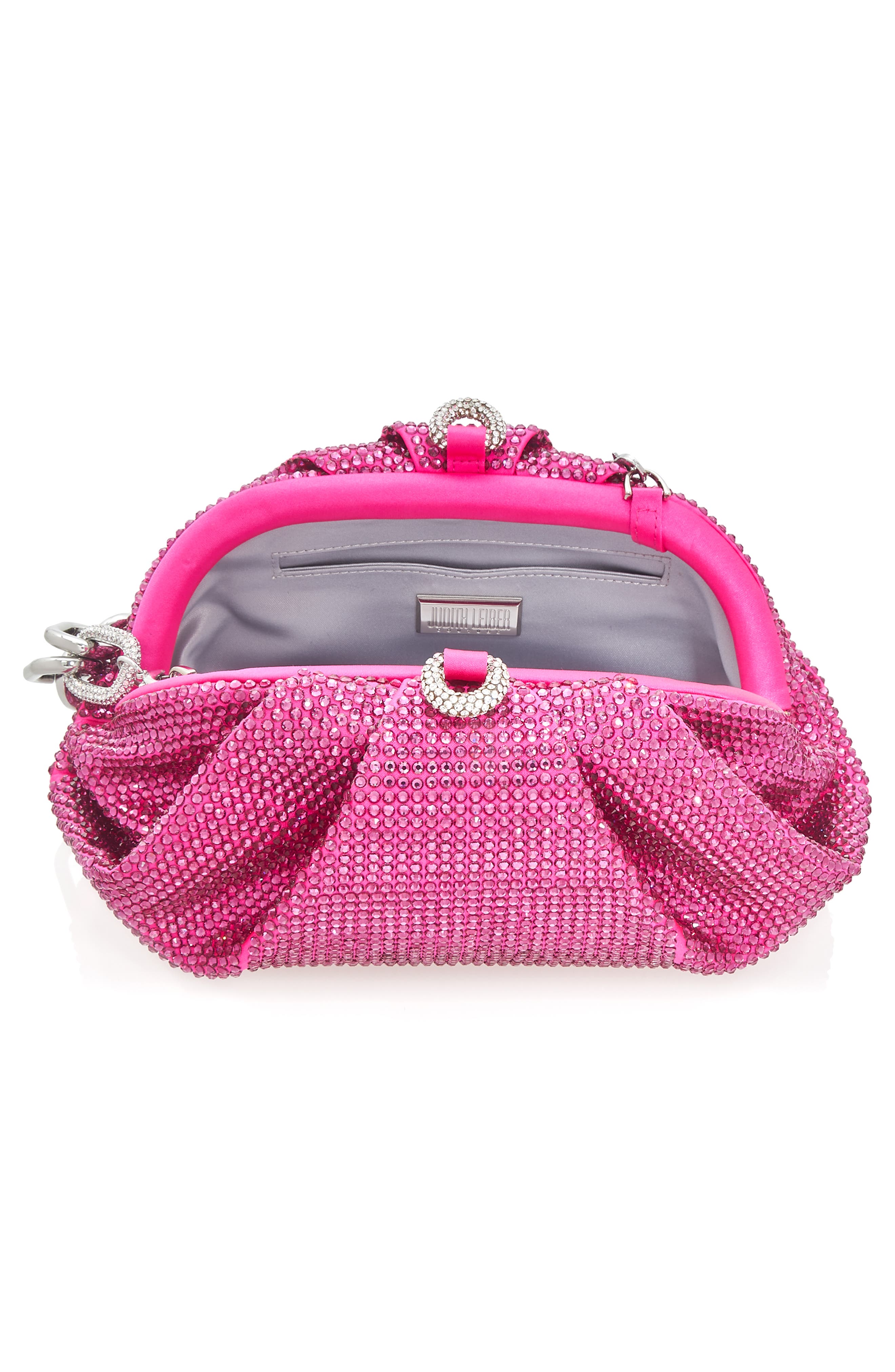 Gemma Crystal Clutch, Alternate, color, SILVER FUCHSIA
