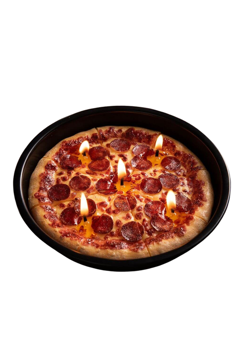 Pepperoni Pizza Candle