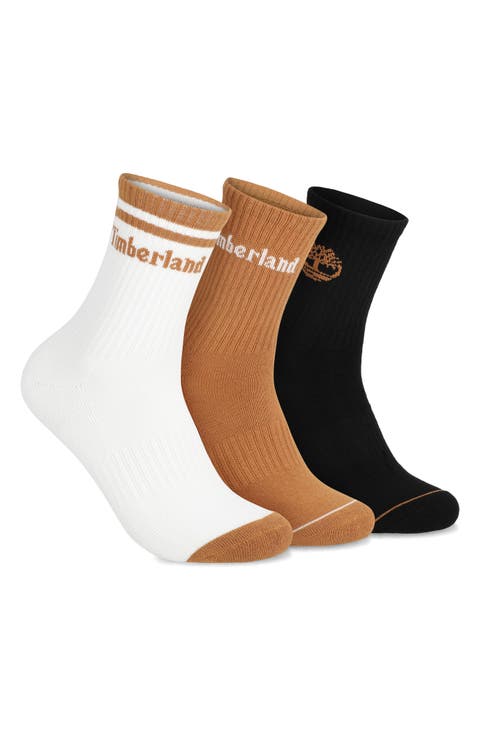 Mixed Logo Assorted 3- Pack Quarter Socks