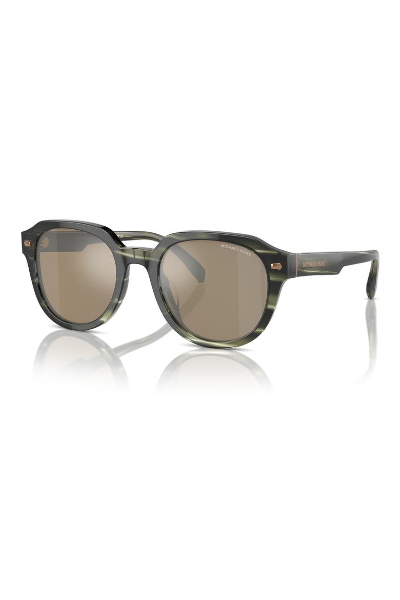 Eger 52mm Round Sunglasses, Alternate, color, OLIVE