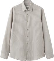 MANGO Stripe Button-Up Shirt