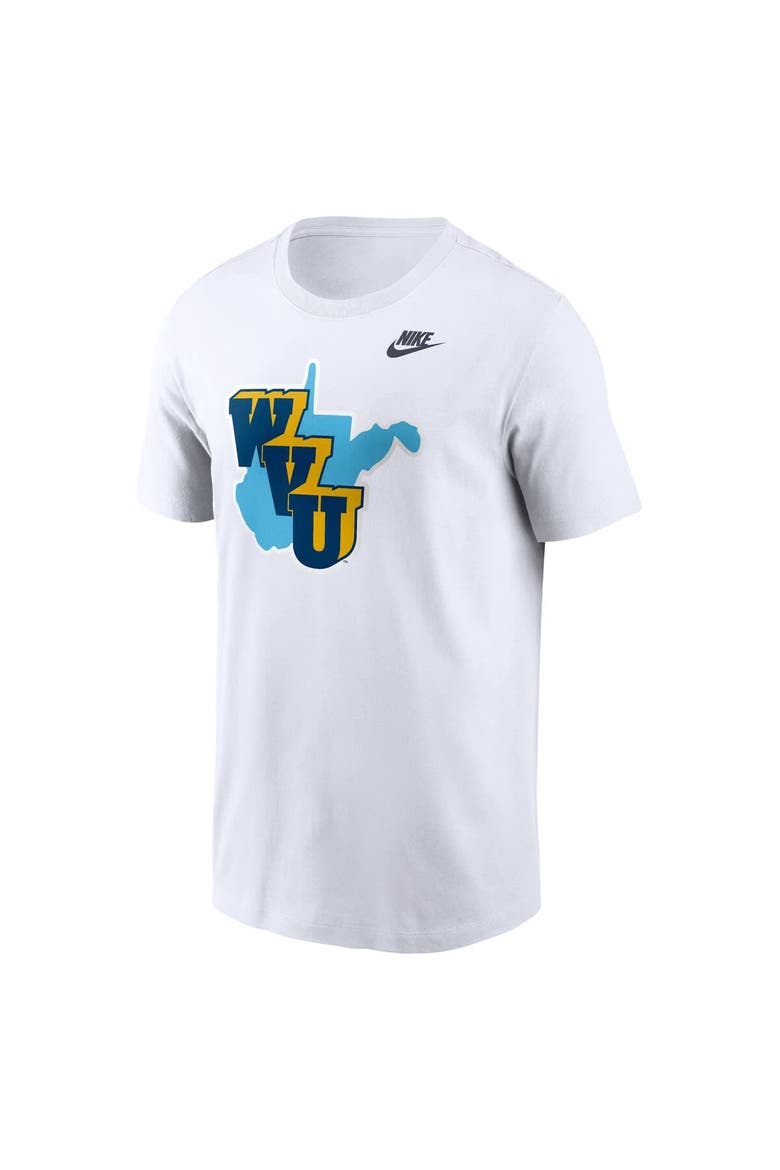 Men's Nike White West Virginia Mountaineers 1965 Throwback T-Shirt, Alternate, color, White