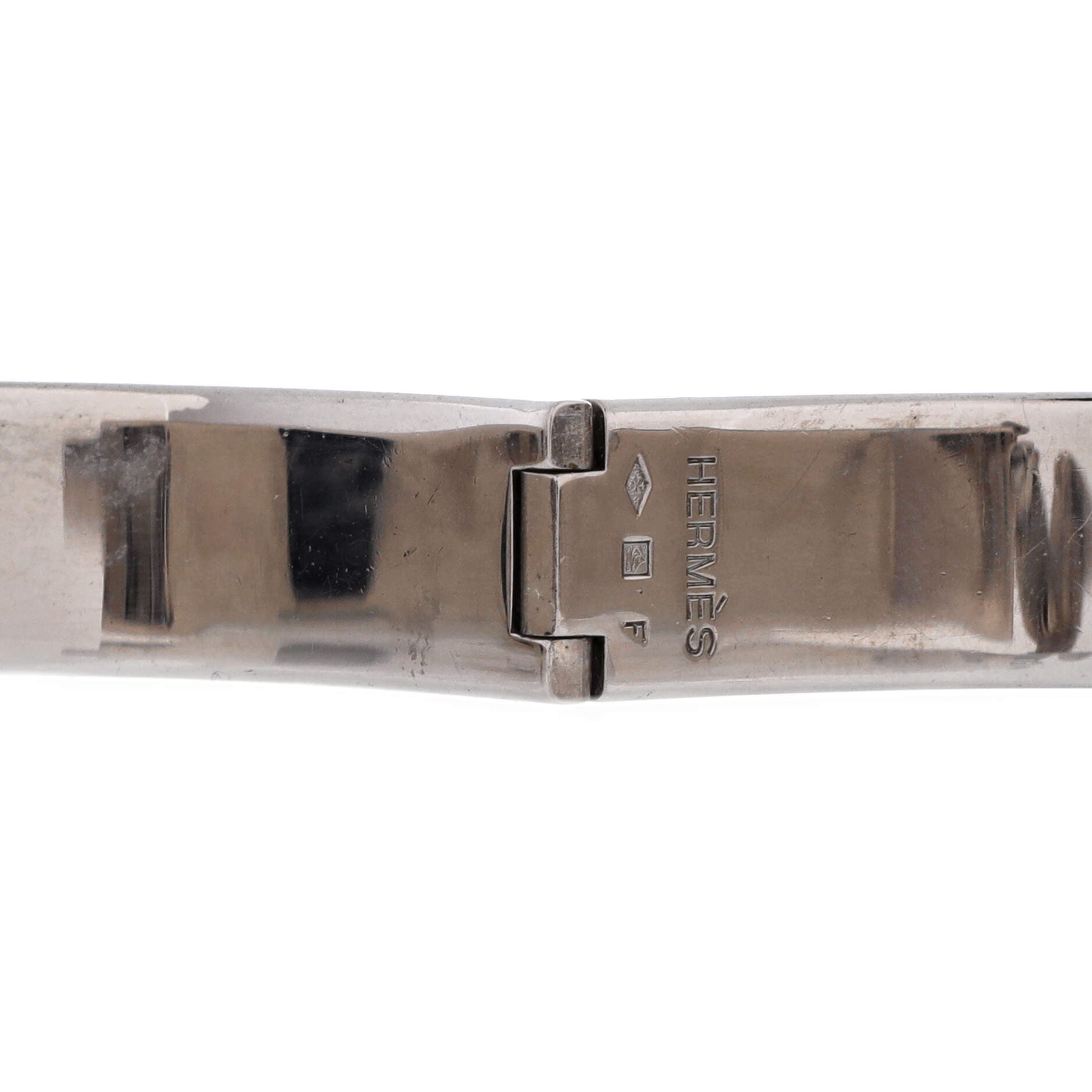 Pre-Owned Hermes Clic H Bracelet Enamel Narrow, Alternate, color, Blue