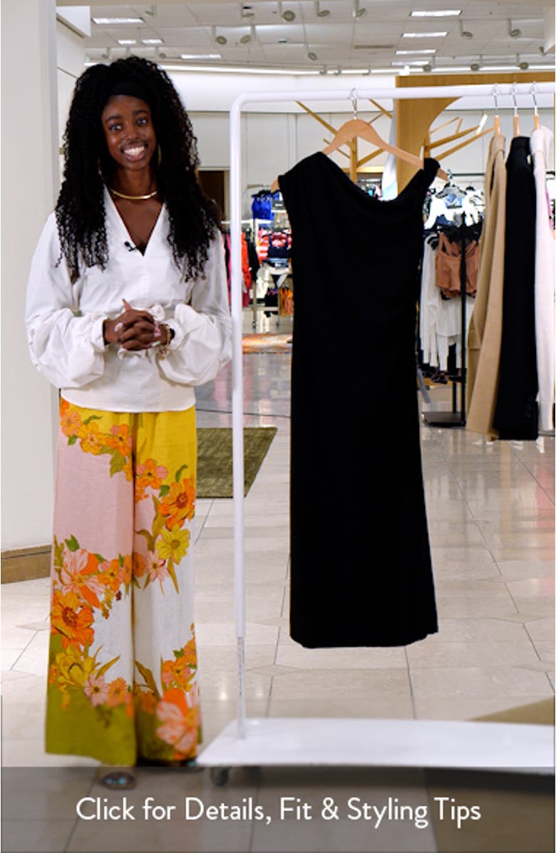 Tara One-Shoulder Cocktail Midi Dress, sales video thumbnail