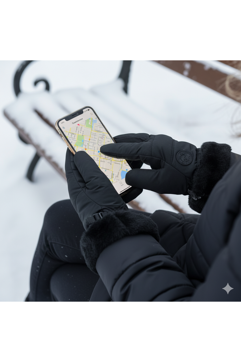 Women's Winter Touchscreen Gloves, Alternate, color, Black