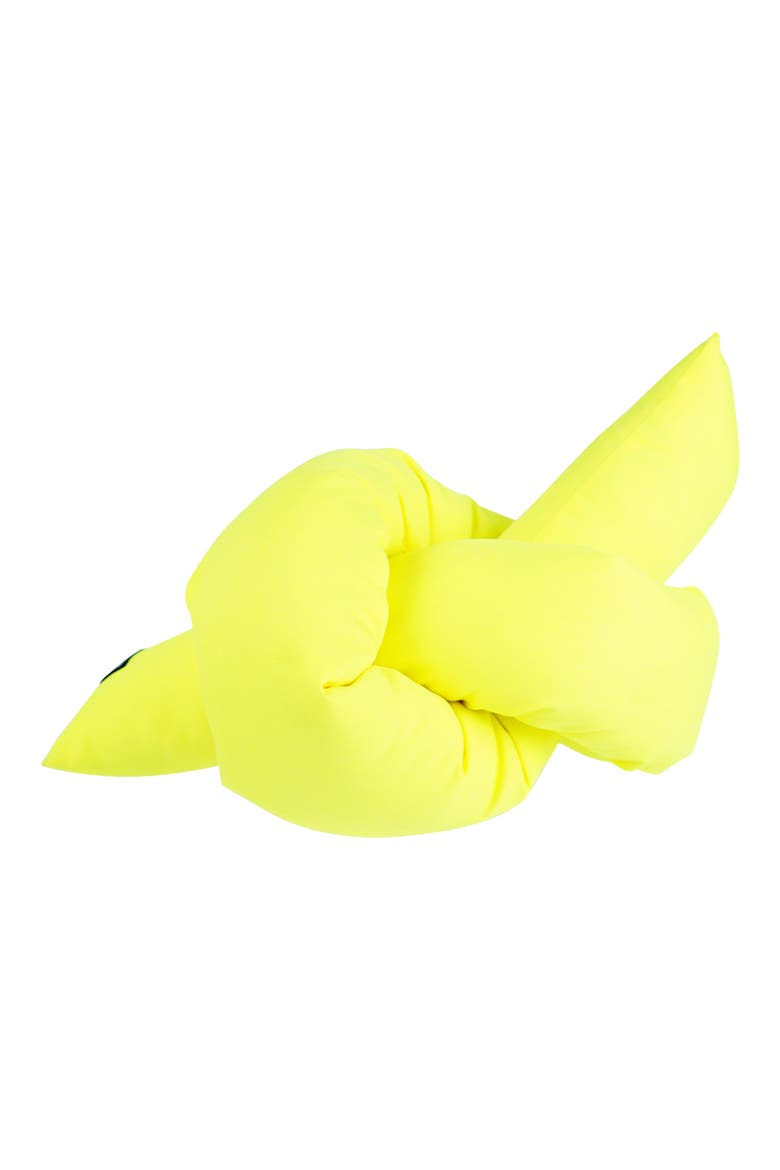 Knot Accent Pillow, Main, color, ELECTRIC YELLOW