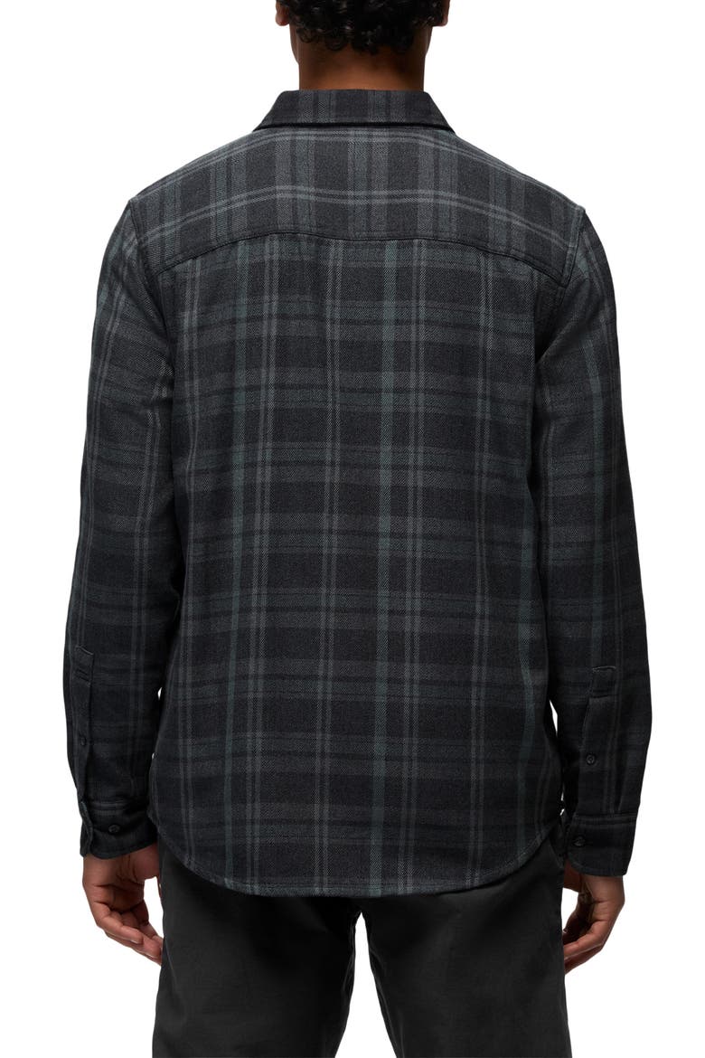 Westbrook Plaid Recycled Blend Button-Up Shirt, Alternate, color, COAL SHADOW