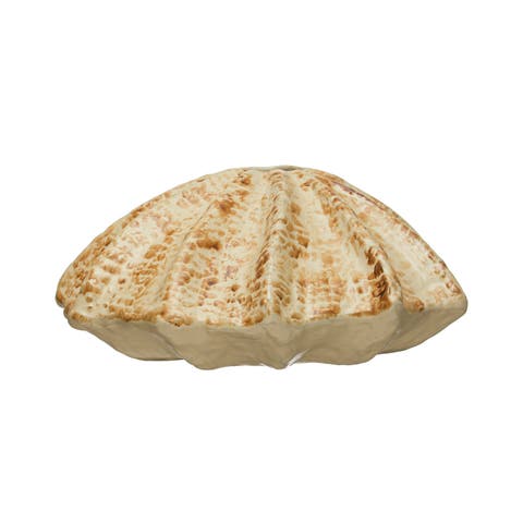 Stoneware Shell-Shaped Vase with Reactive Glaze