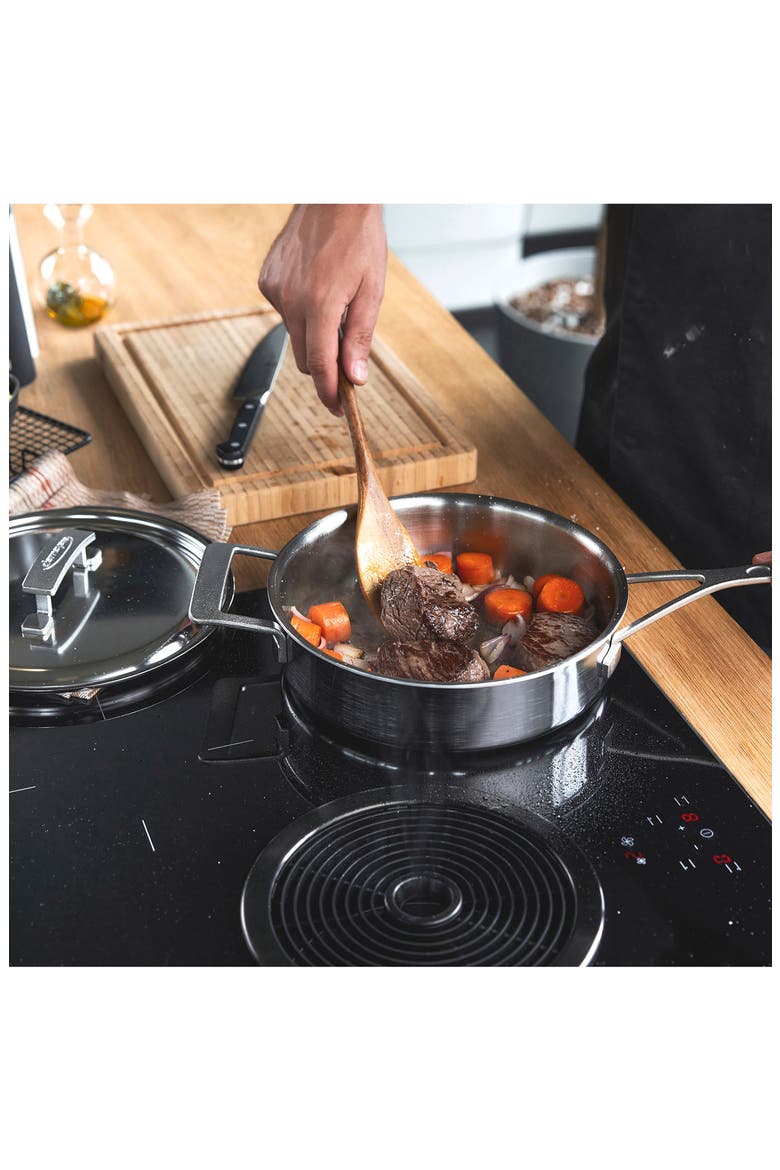 Industry 3-Quart 5-Ply Stainless Steel Saute Pan, Alternate, color, STAINLESS STEEL