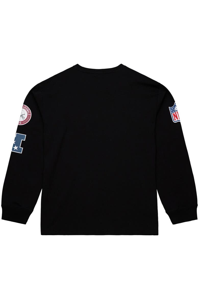 Men's Mitchell & Ness  Black Arizona Cardinals Training Camp Vintage Logos Long Sleeve T-Shirt, Alternate, color, Black