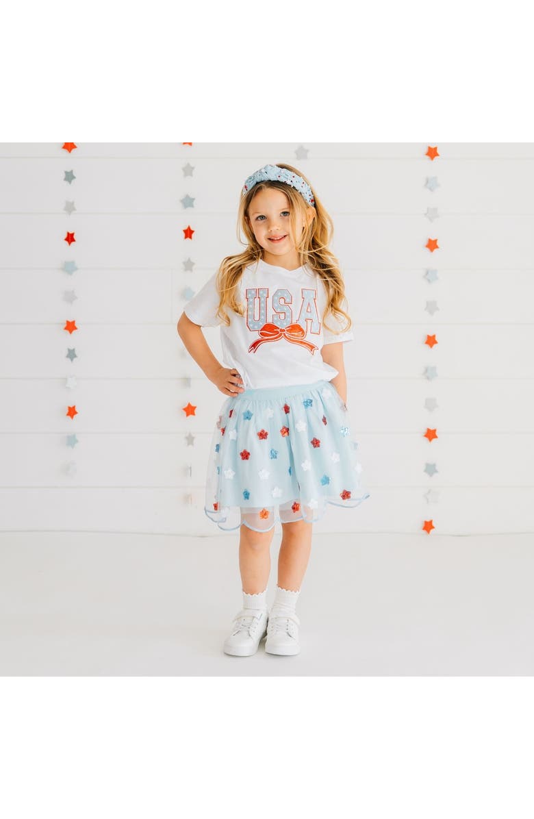 Sweet Wink USA Sequin Stars Tutu, Alternate, color, Light Blue