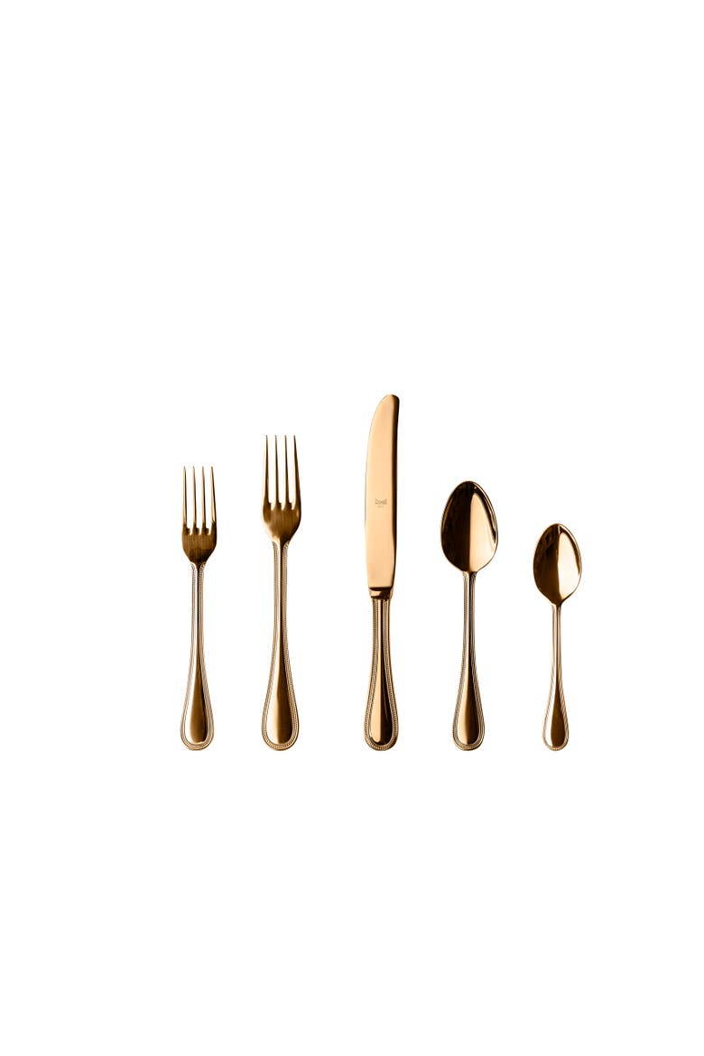 Perla Flatware Set - 20 Pieces, Main, color, Gold