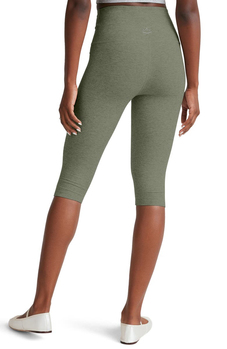 Beyond Yoga High Waist Crop Leggings, Alternate, color, Sage Heather