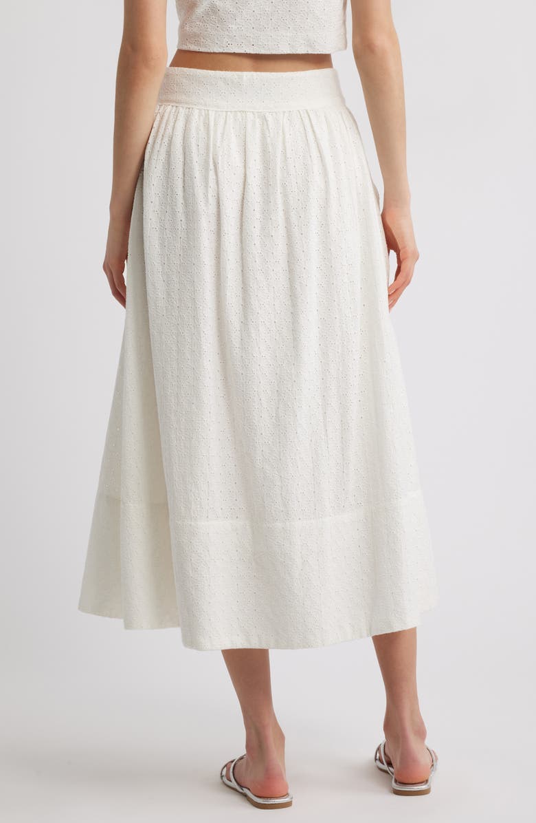 PAIGE Ojai Eyelet Maxi Skirt, Alternate, color, White
