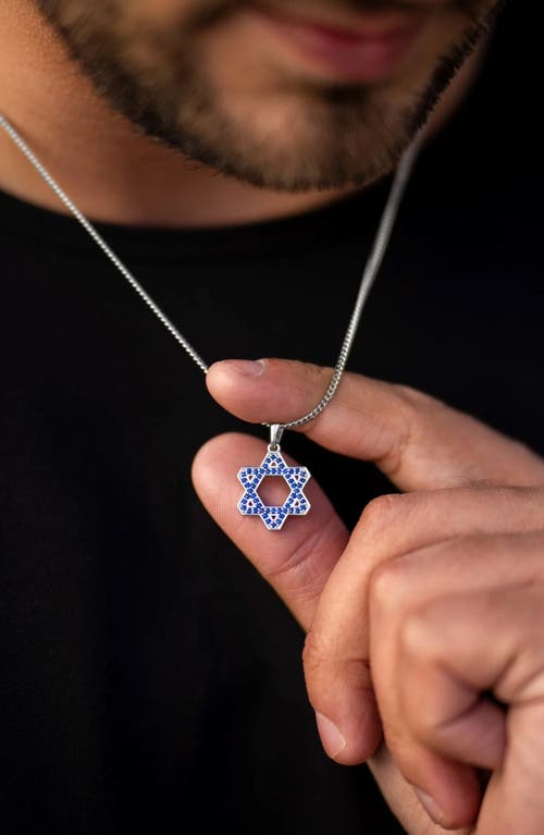 Vincero Star Of David Pendant Necklace In Blue