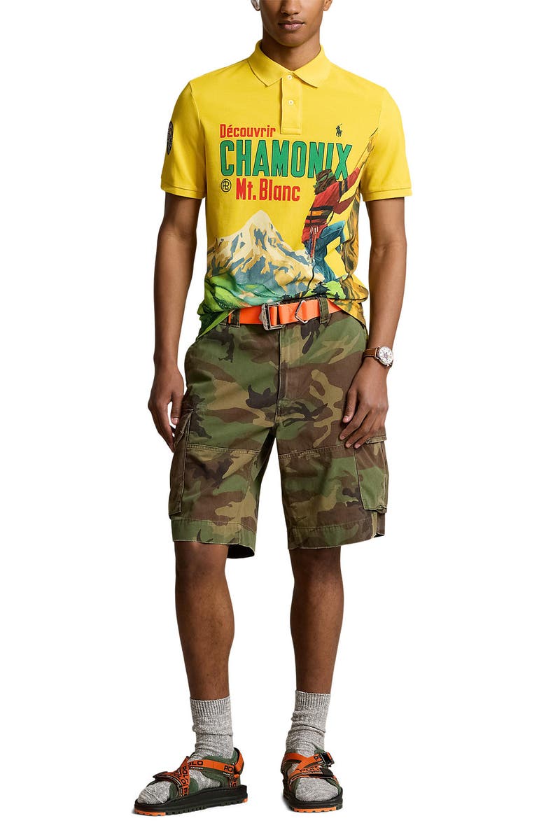Polo Ralph Lauren Print Piqué Polo, Alternate, color,