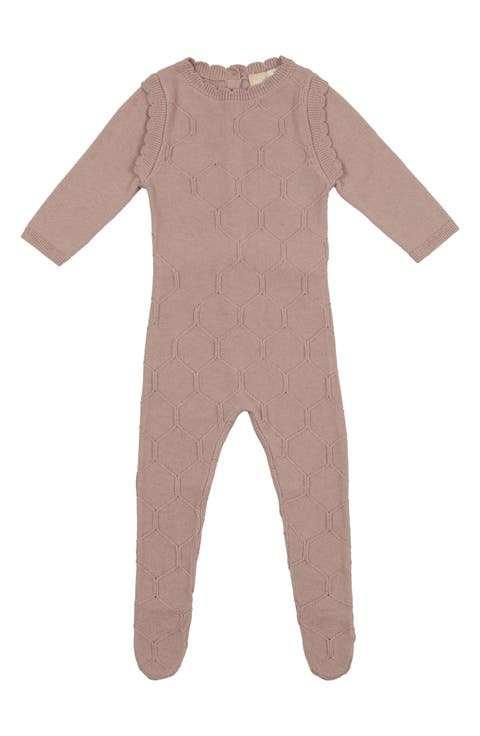 Honeycomb Scallop Footie (Baby)