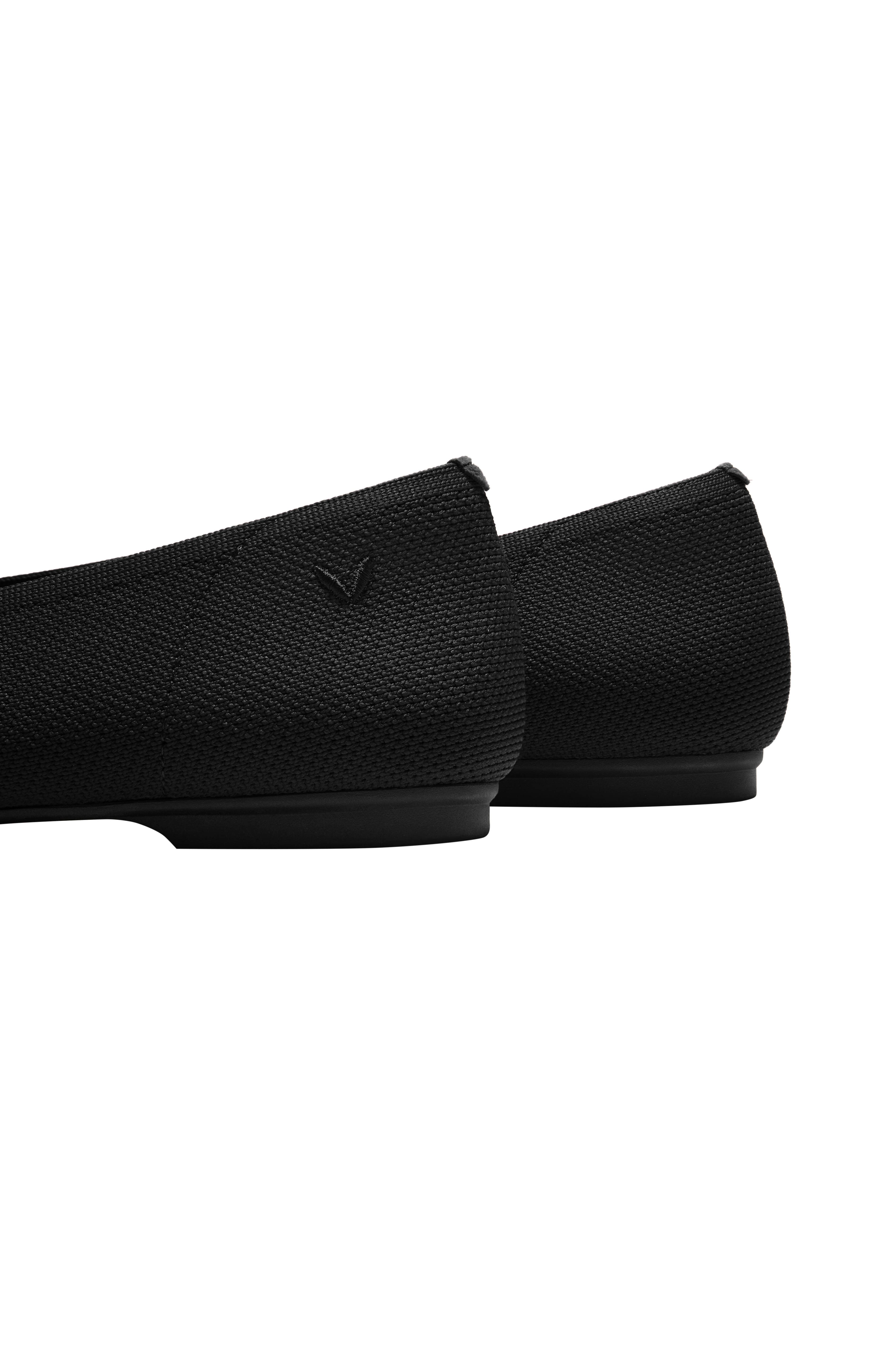 VIVAIA Square-Toe Margot V-Cut Flats, Alternate, color, Black
