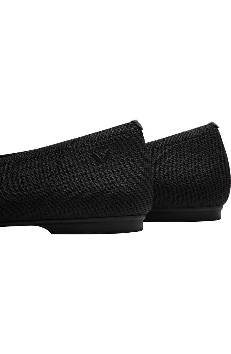 VIVAIA Square-Toe Margot V-Cut Flats, Alternate, color, Black