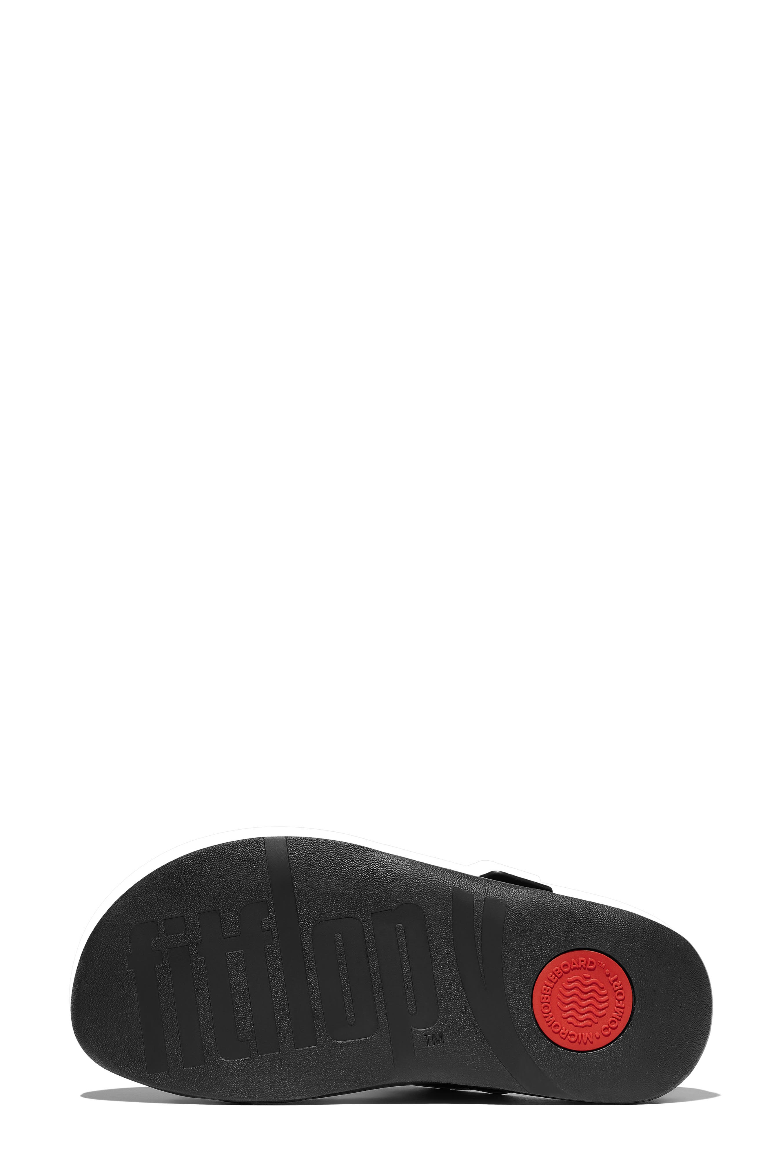 Gogh Moc Buckle Leather Slide Sandal, Alternate, color, ALL BLACK