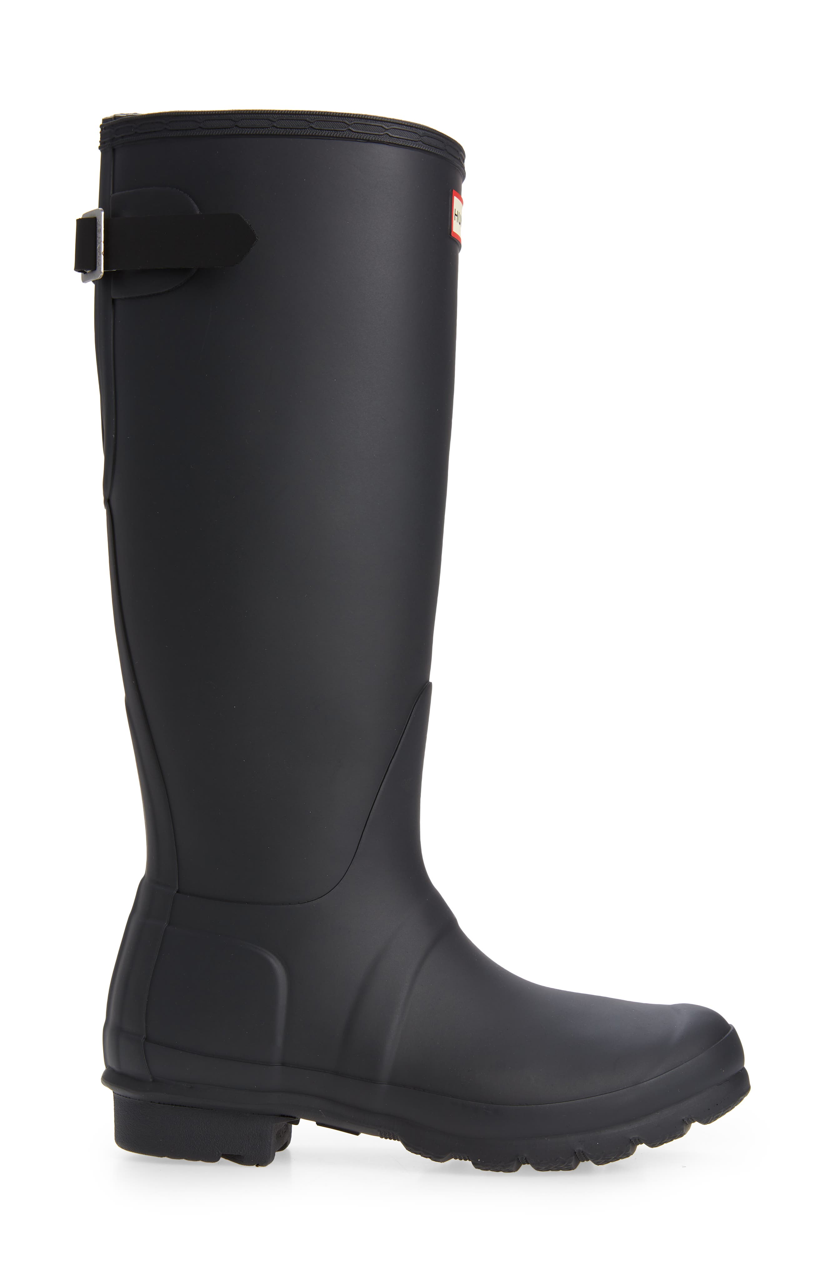 Hunter Original Tall Waterproof Rain Boot, Alternate, color, Black/ Black Ice