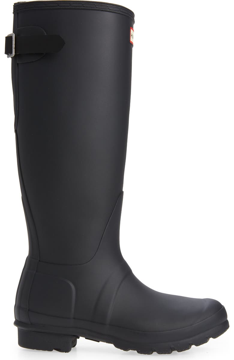 Hunter Original Tall Waterproof Rain Boot, Alternate, color, Black/ Black Ice