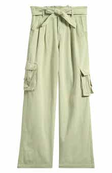 Kids' Lace Trim Cotton Cargo Pants