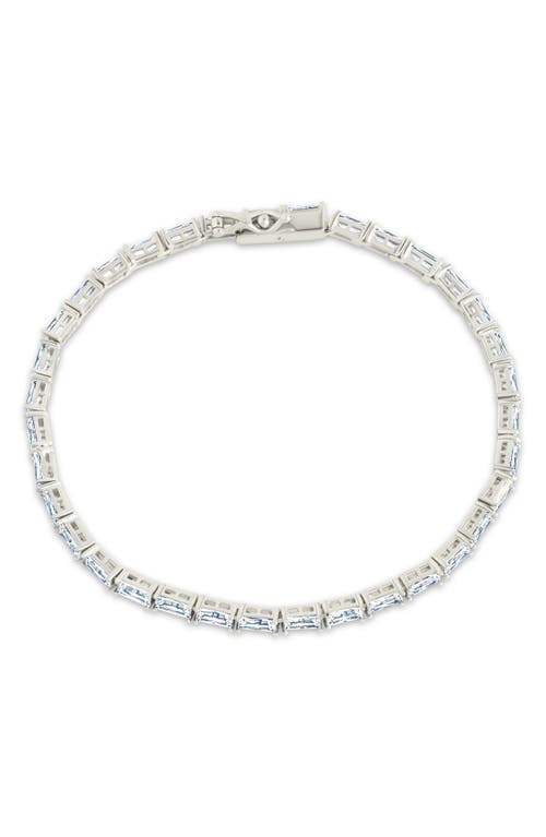 Sterling Forever Blanche Cubic Zirconia Tennis Bracelet In Metallic