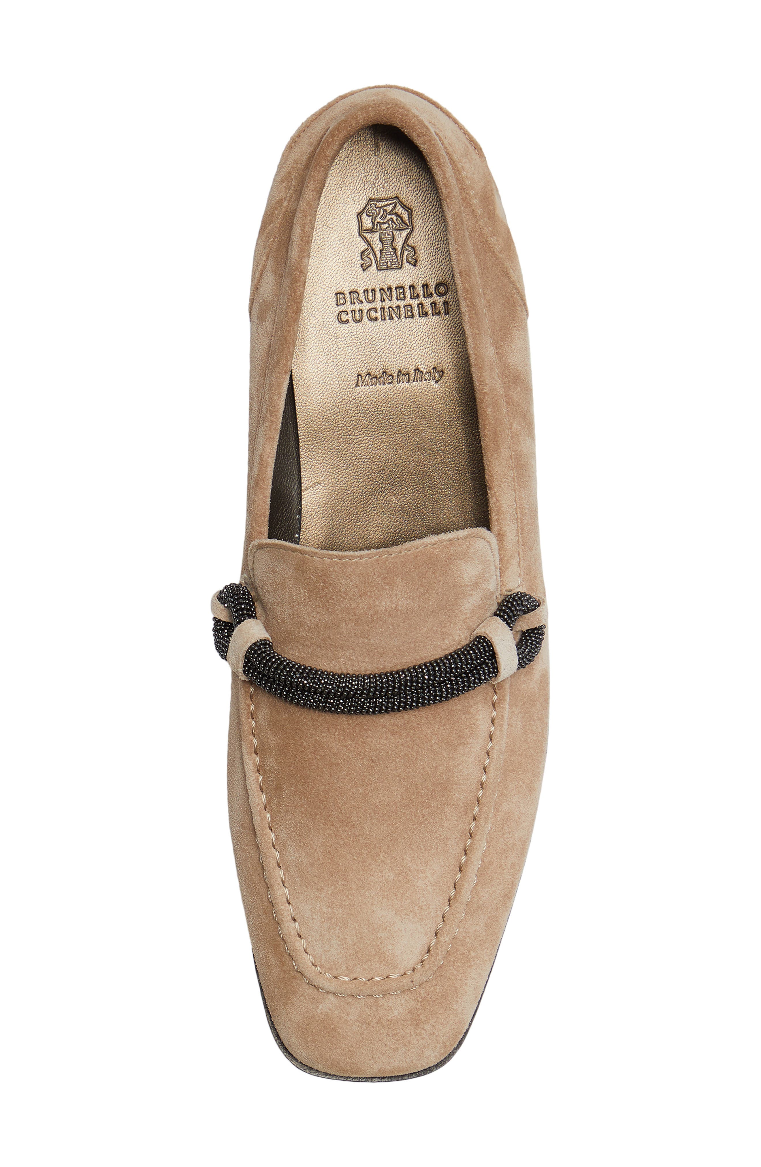 Brunello Cucinelli Monili Square Toe Loafer, Alternate, color, 