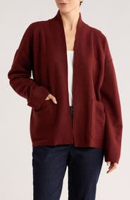 Eileen Fisher Wool Open Front Jacket